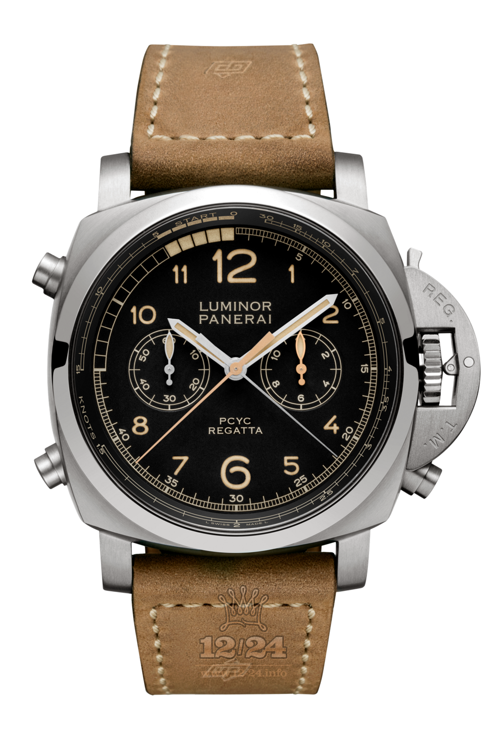 Panerai Luminor 1950 Watch PAM00652 47 mm Titanium Case Black Dial