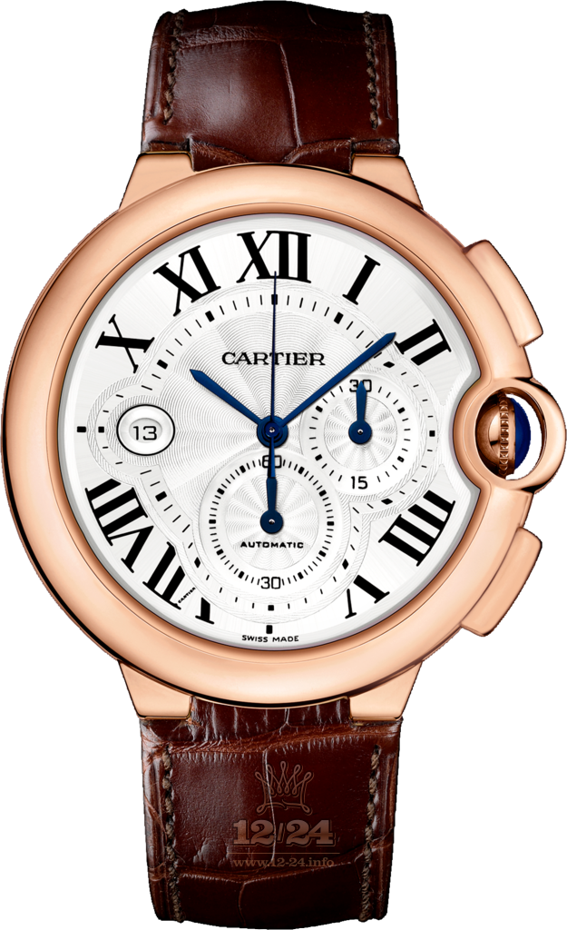 Cartier Ballon Bleu de Cartier Watch W6920009 47 mm Pink gold Case Silver Dial