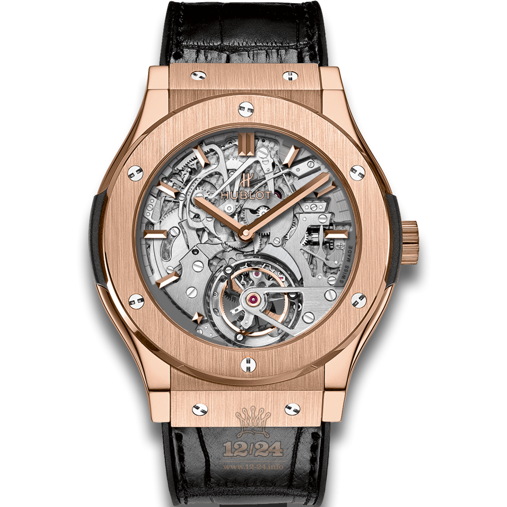 Hublot Classic Fusion Watch 504.OX.0180.LR 45 mm Red gold Case Silver Dial