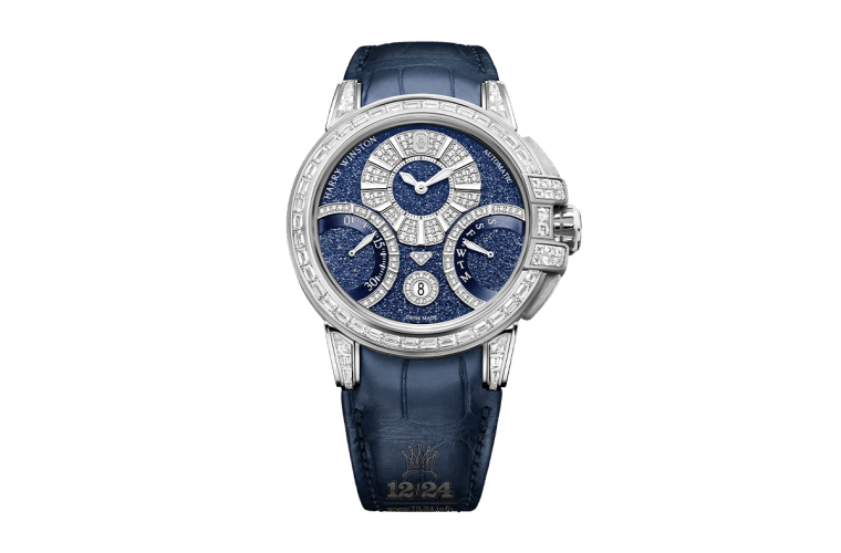 Harry Winston The Ocean Collection Watch OCEABI42WW003 42 mm White gold Case Dark blue Dial