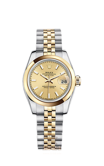 Rolex Lady-Datejust Watch 179163-0057 26 mm Steel / Yellow gold Case Golden Dial