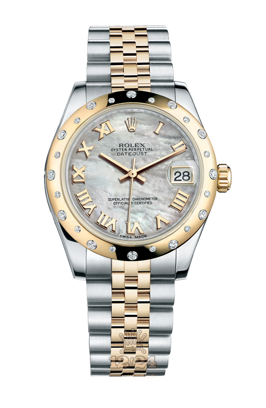 Rolex Lady-Datejust Watch 178343-0015 31 mm Steel / Yellow gold Case White Dial