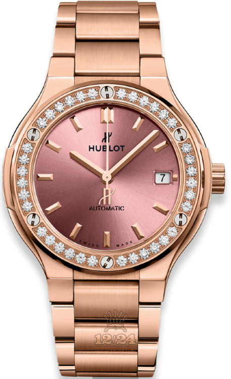 Hublot Classic Fusion Watch 585.OX.891P.OX.1204 33 mm Pink gold Case Pink Dial