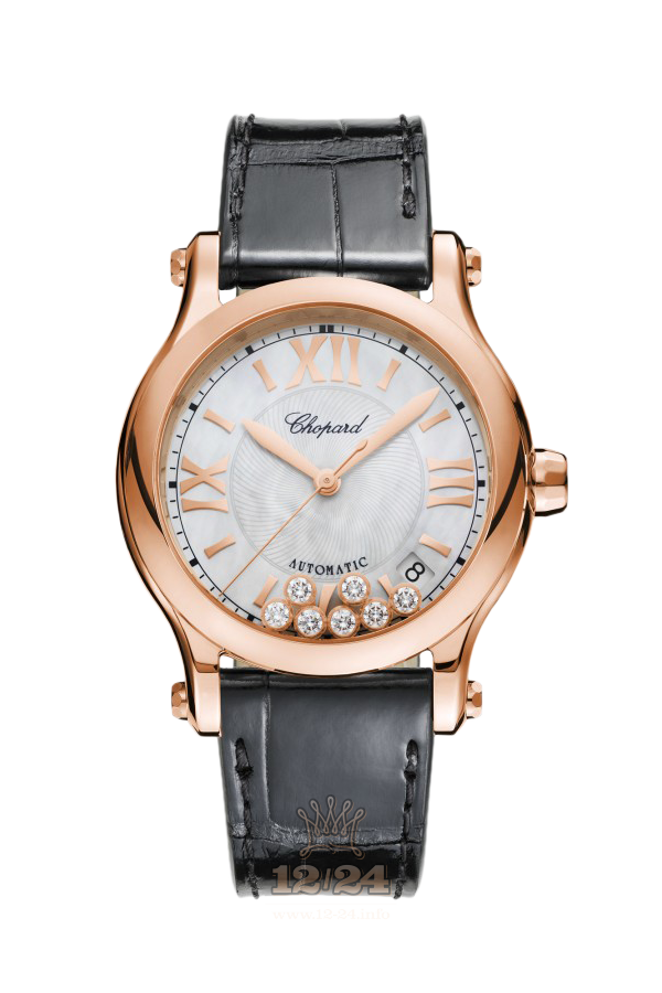 Chopard Happy Diamonds Watch 274808-5008 36 mm Pink gold Case White Dial