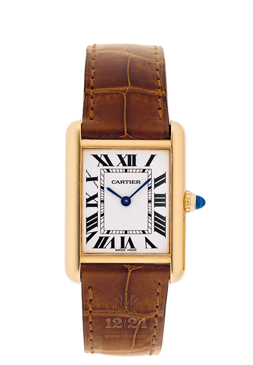 Cartier Tank Watch W1529856 29 mm Yellow gold Case Silver Dial