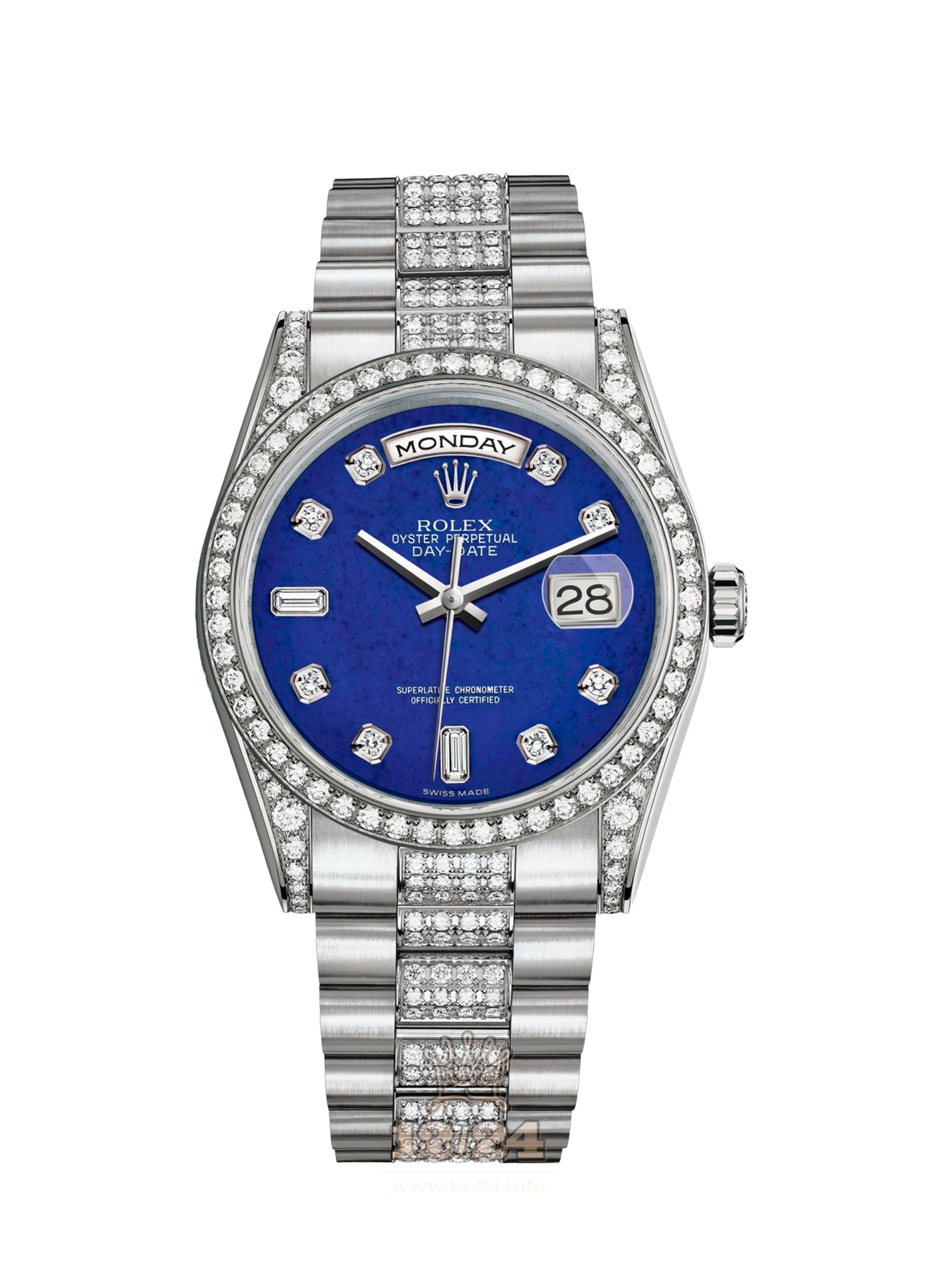 Rolex Day-Date Watch 118389-0093 36 mm White gold Case Dark blue Dial