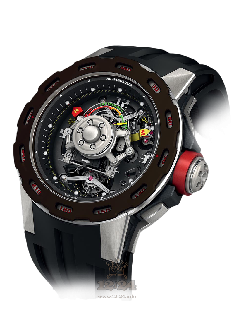 Richard Mille Men's Collection Watch RM 36-01 Tourbillon Competition G-Sensor �� Sebastien Loeb 48 mm Titanium Case