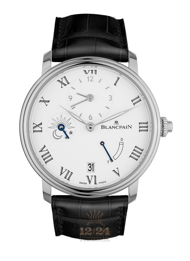 Blancpain Villeret Watch 6661-1531-55B 42 mm White gold Case White Dial