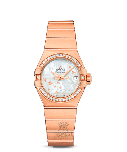 Omega Constellation Watch 123.55.27.20.05.003 27 mm Pink gold Case White Dial