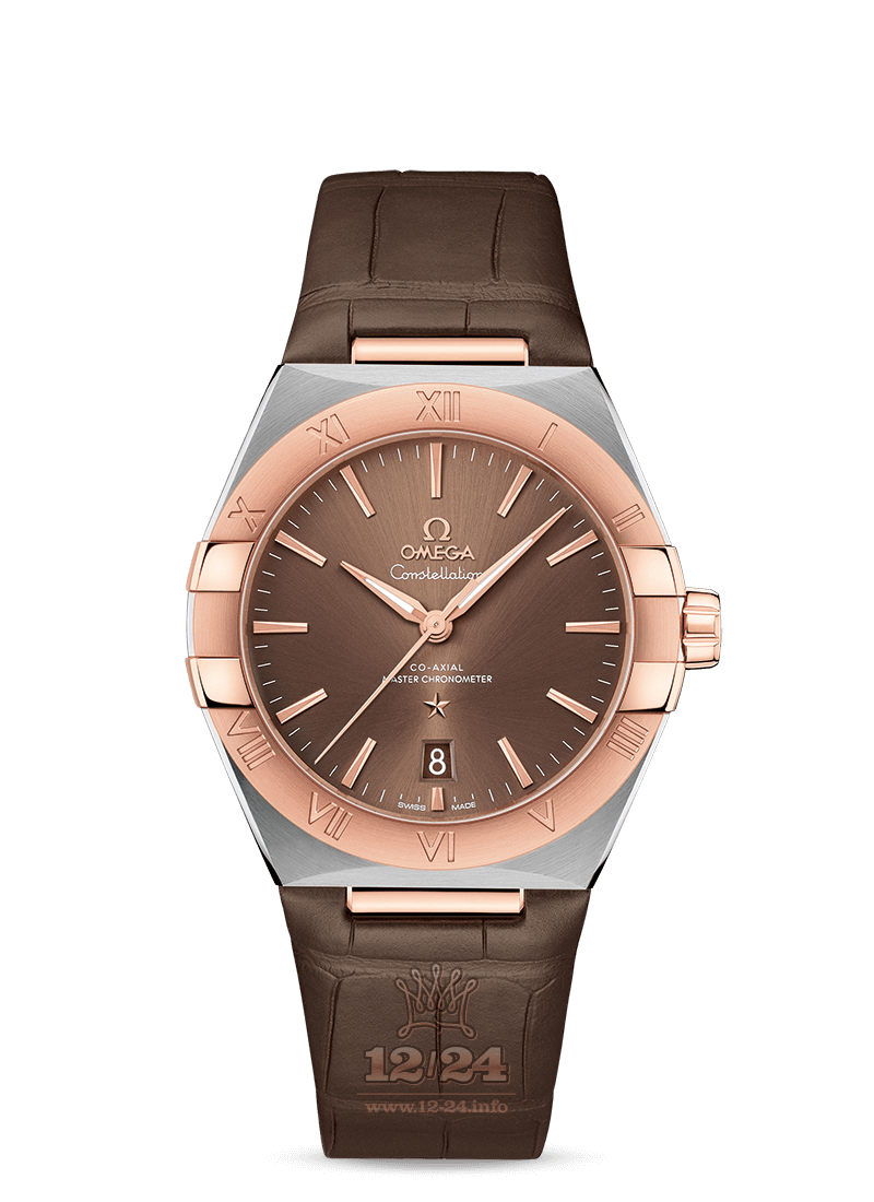Omega Constellation Watch 131.23.39.20.13.001 39 mm Stainless steel Pink gold Case Brown (chocolate) Dial