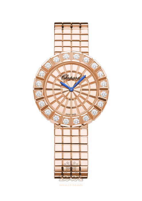 Chopard Ice Cube Watch 104015-5001 36 mm Pink gold Case Golden Dial
