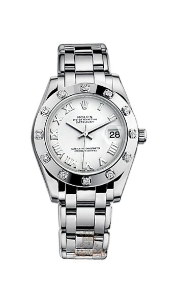 Rolex Pearlmaster Watch 81319-0008 34 mm White gold Case White Dial
