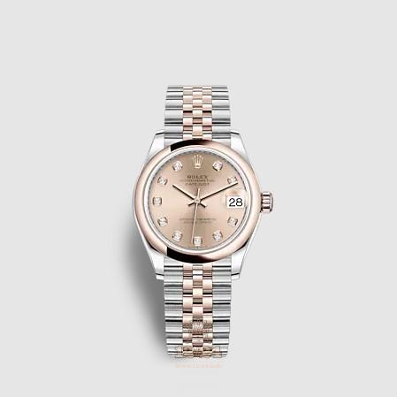 Rolex Datejust Watch 278241-0024 31 mm Stainless steel Pink gold Case Pink Dial