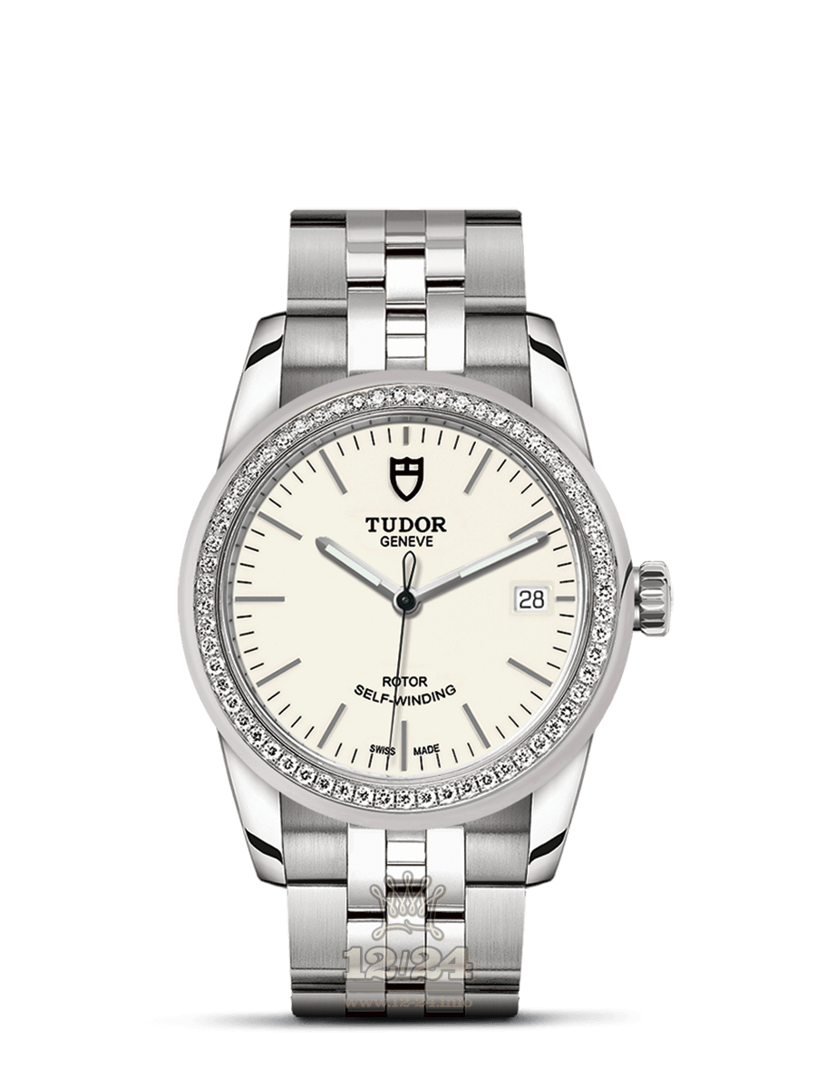 Tudor Glamour Watch M55020-0095 36 mm Stainless steel Case White Dial