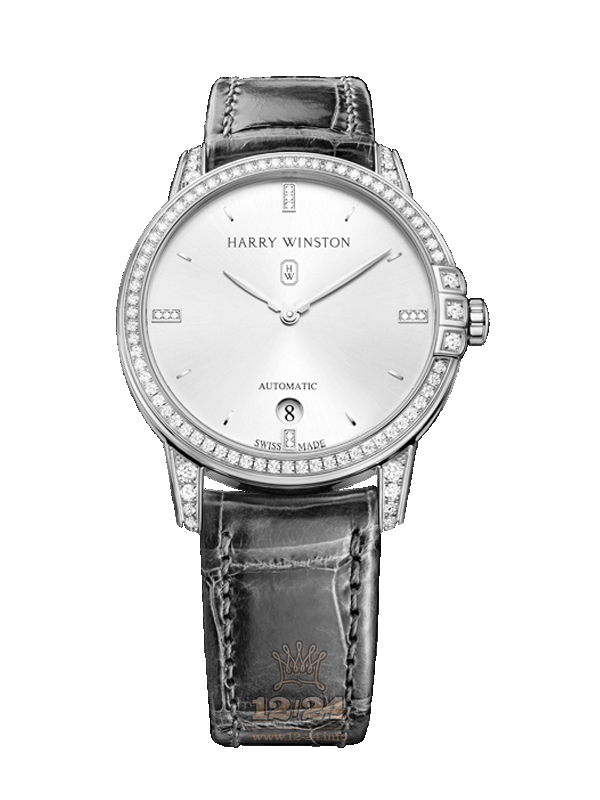 Harry Winston Midnight Collection Watch MIDAHD36WW001 36 mm White gold Case Silver Dial