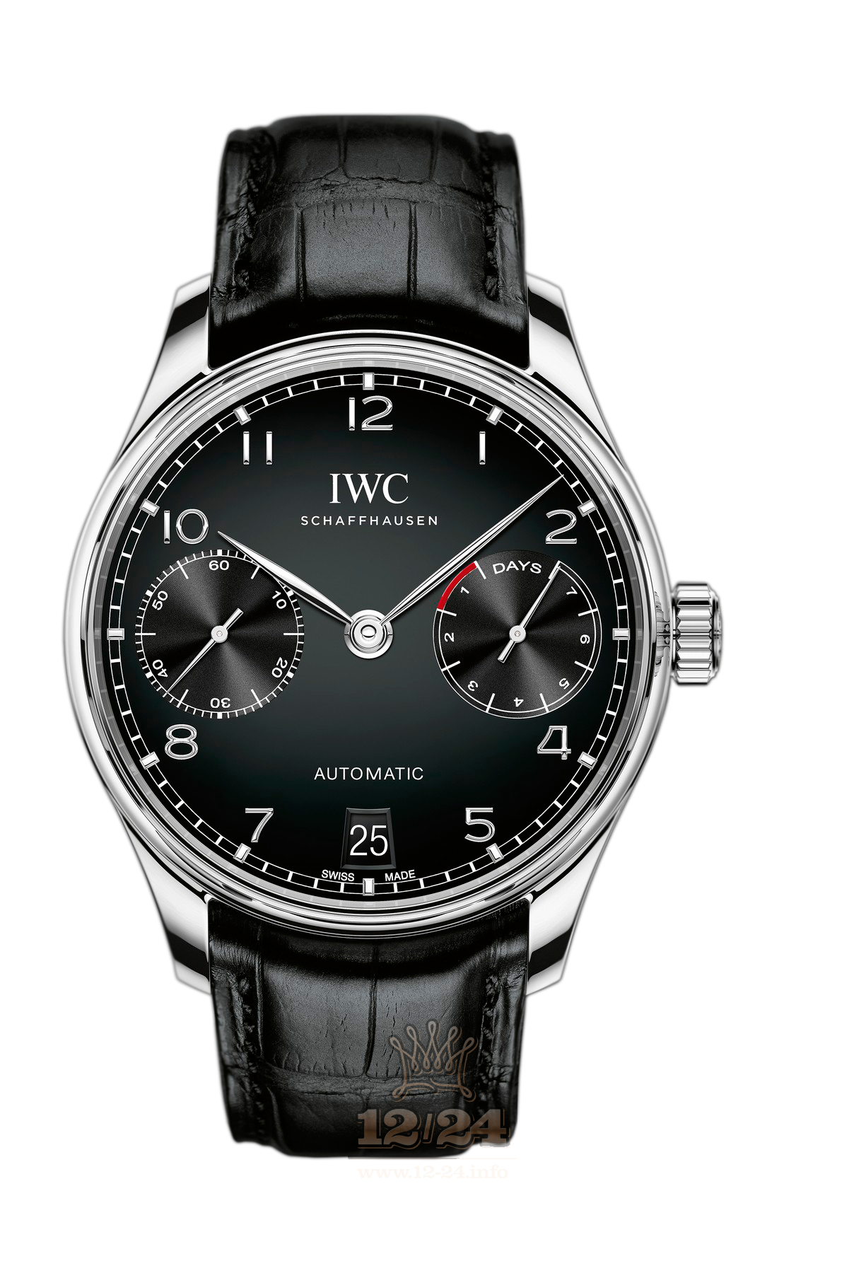 IWC Portugieser Watch IW500703 42 mm Stainless steel Case Black Dial