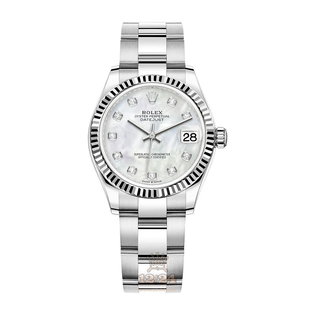 Rolex Datejust Watch 278274-0005 31 mm Stainless steel White gold Case White Dial