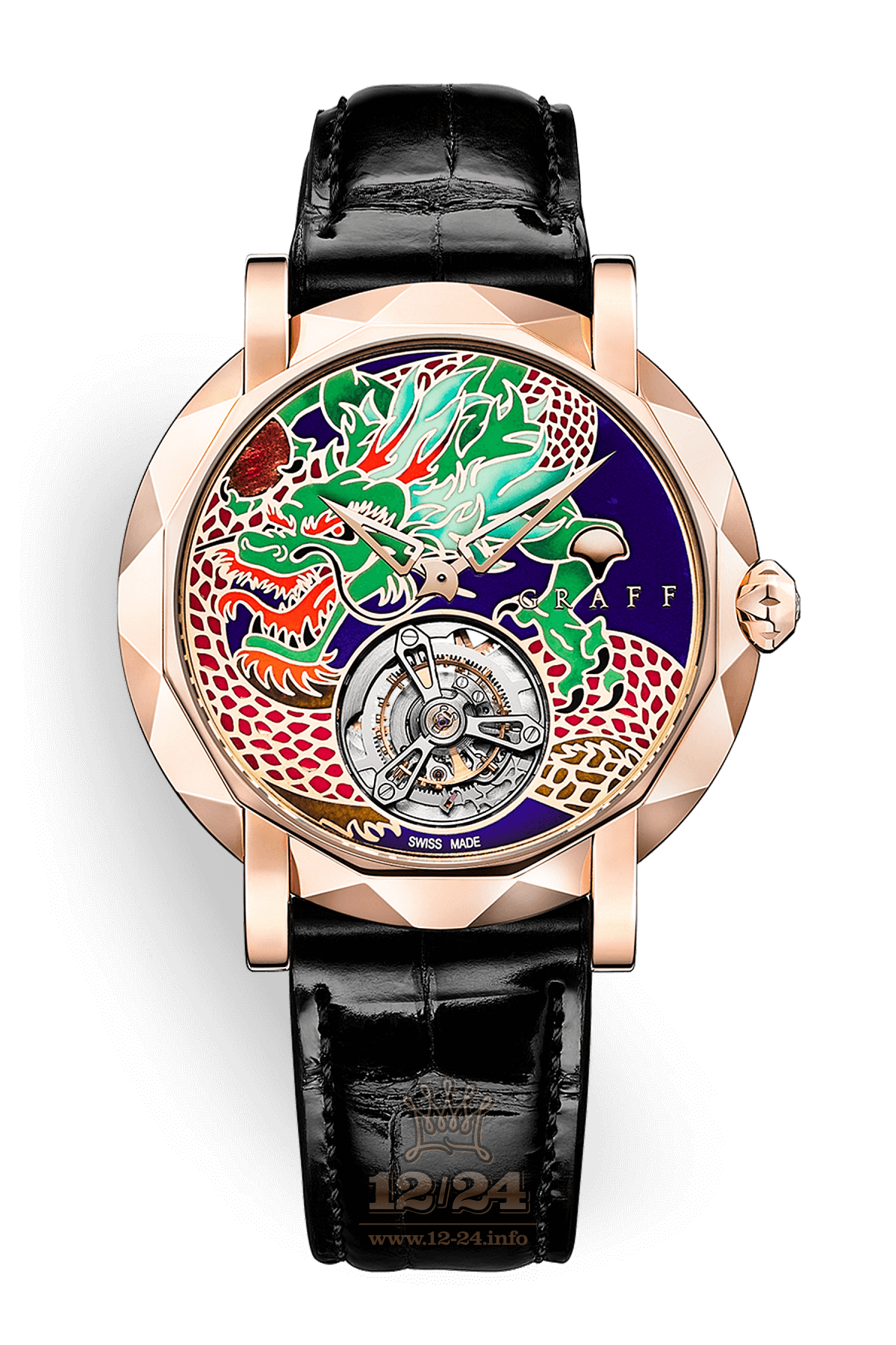 Graff Technical Watches Watch MGU43PGJPDR3 43 mm Pink gold Case Painted Dial