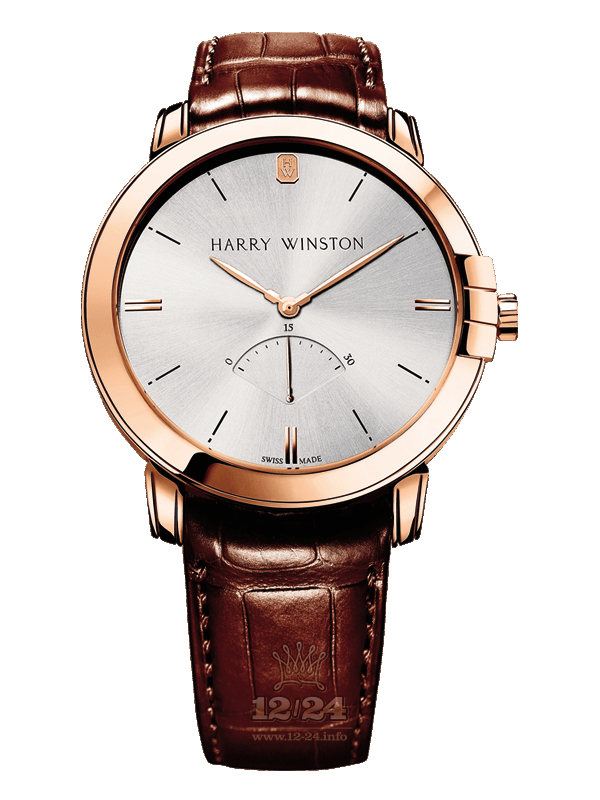 Harry Winston Midnight Collection Watch MIDARS42RR001 42 mm Pink gold Case Silver Dial