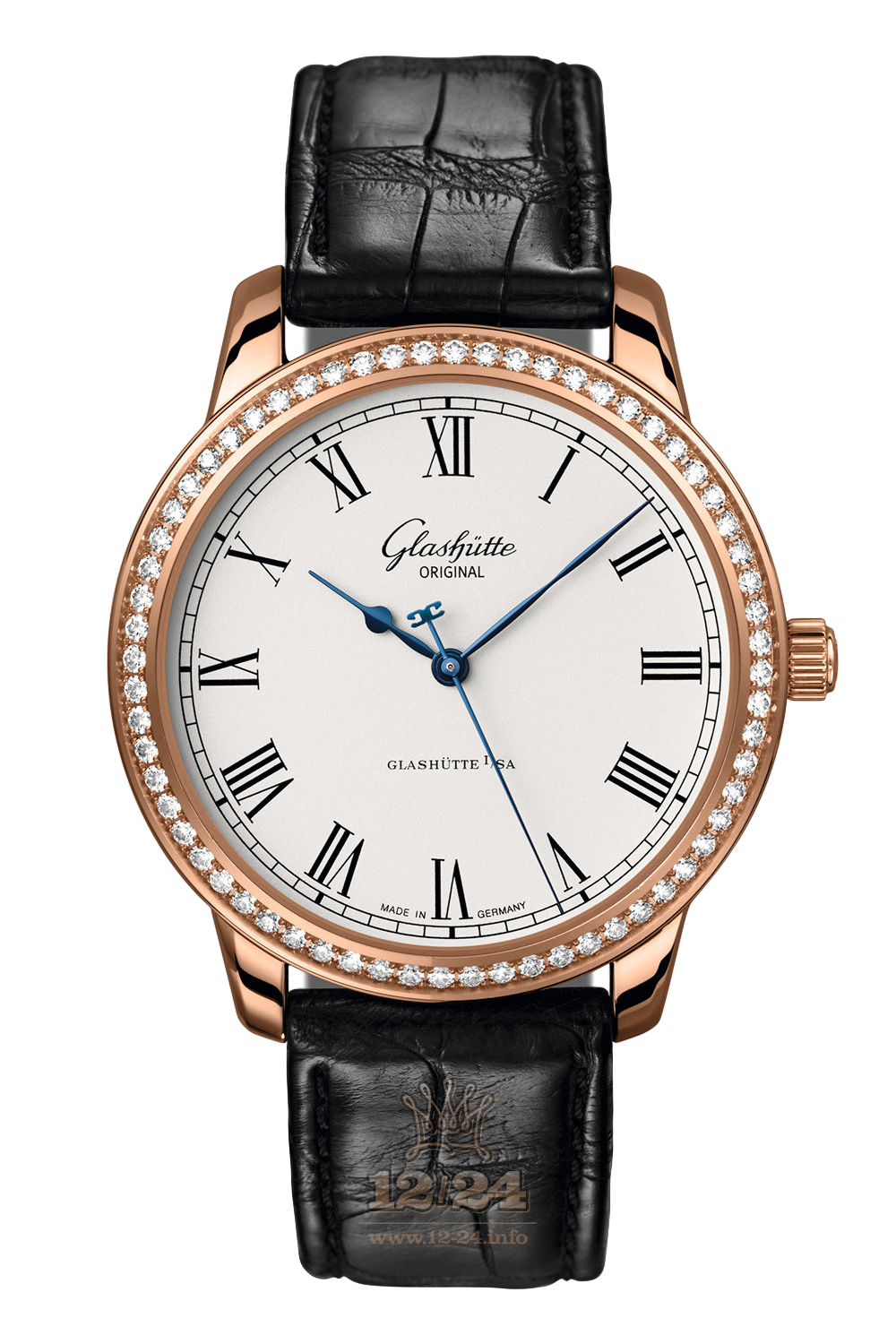 Glashutte Senator Watch 1-39-59-01-15-04 40 mm Pink gold Case White Dial