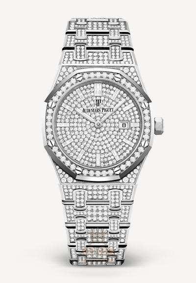 Audemars Piguet Royal Oak Watch 67652BC.ZZ.1265BC.01 33 mm White gold Case Silver Dial