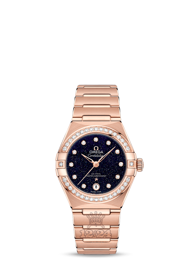Omega Constellation Watch 131.55.29.20.53.003 29 mm Pink gold Case Black Dial
