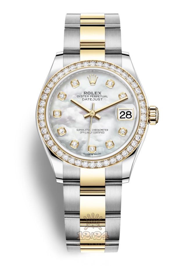 Rolex Datejust Watch 278383rbr-0027 31 mm Stainless steel Yellow gold Case White Dial