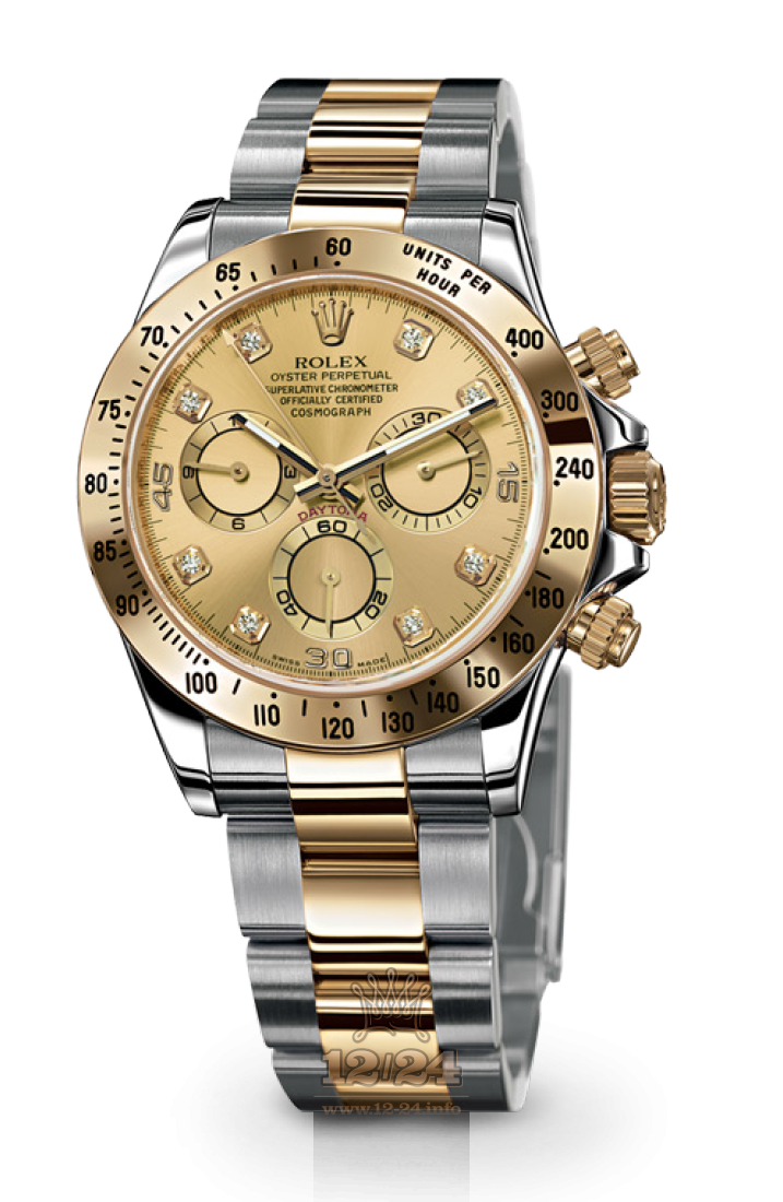 Rolex Cosmograph Daytona Watch 116523-0055 40 mm Steel / Yellow gold Case Golden Dial