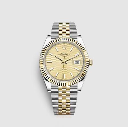 Rolex Datejust Watch 126333-0022 41 mm Stainless steel Yellow gold Case Yellow Dial
