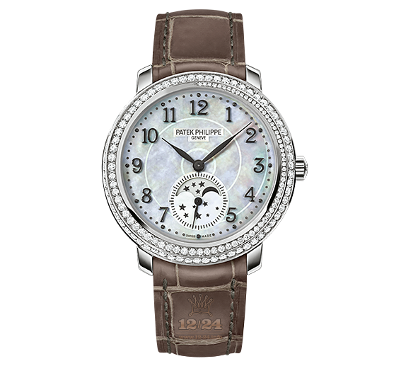 Patek Philippe Complications Watch 4968G-010 33 mm White gold Case White Blue Dial