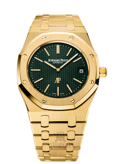 Audemars Piguet Royal Oak Watch 15205BA.OO.1240BA.01 39 mm Yellow gold Case Green Dial