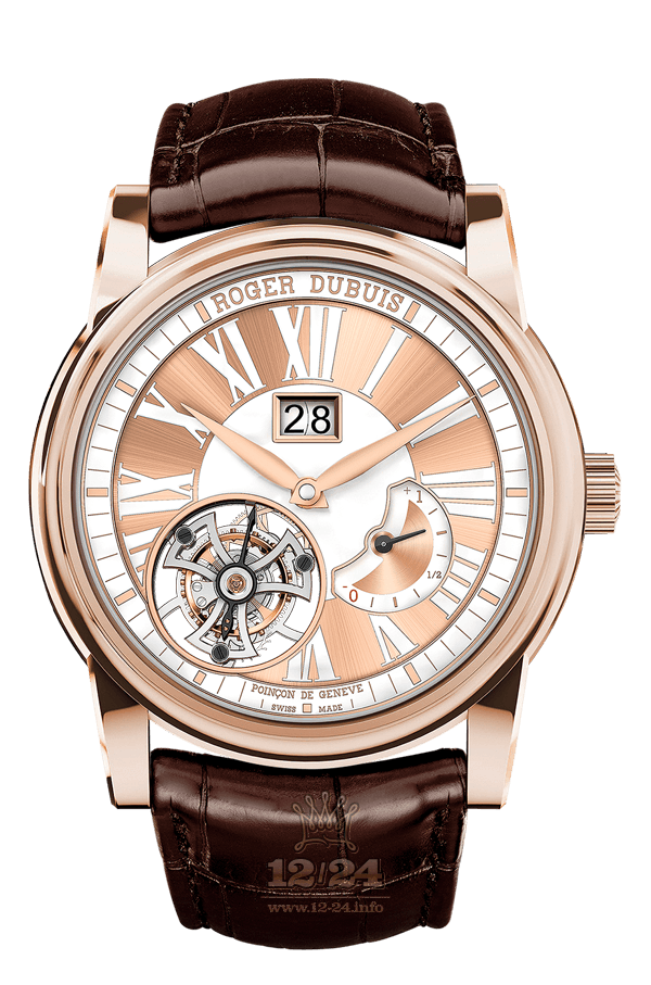 Roger Dubuis Hommage Watch RDDBHO0568 45 mm Pink gold Case White Golden Dial