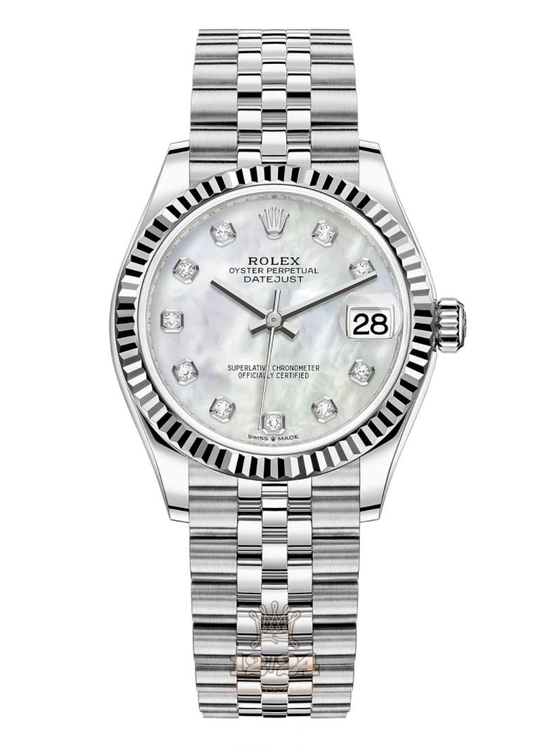 Rolex Datejust Watch 278274-0006 31 mm Stainless steel White gold Case White Dial
