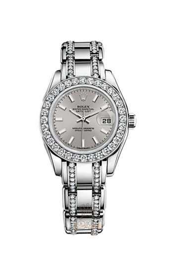 Rolex Pearlmaster Watch 80299-0142 29 mm White gold Case Silver Dial