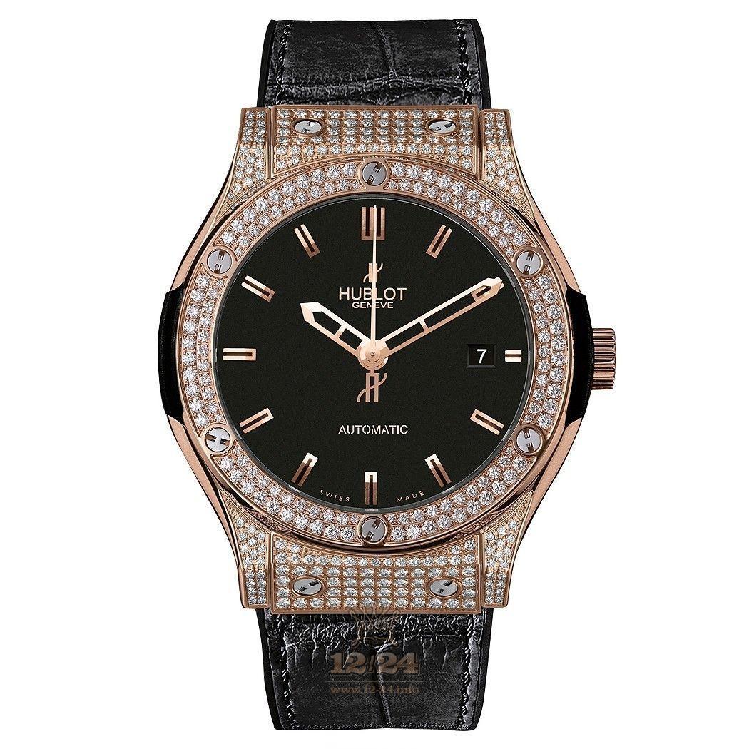Hublot Classic Fusion Watch 511.OX.1180.LR.1704 45 mm Pink gold Case Black Dial