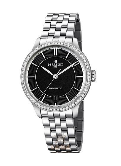Perrelet First Class Watch A2070/6 35 mm Stainless steel Case Black Dial