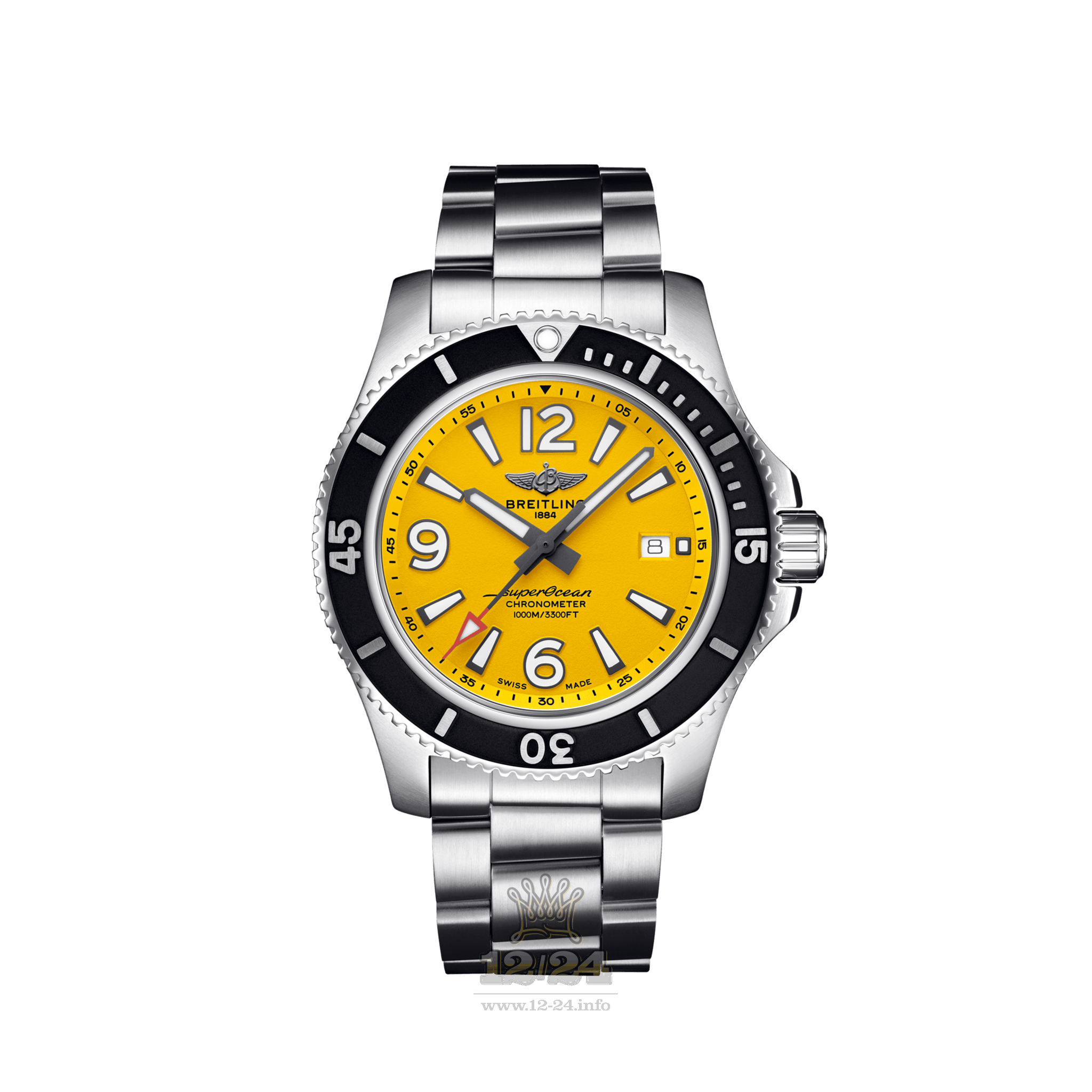 Breitling Superocean Watch A17367021I1A1 44 mm Stainless steel Case Yellow Dial