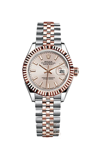Rolex Datejust Watch 279171-0001 28 mm Steel / Pink gold Case Silver Pink Dial