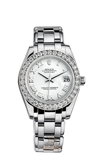 Rolex Pearlmaster Watch 81299-0013 34 mm White gold Case White Dial