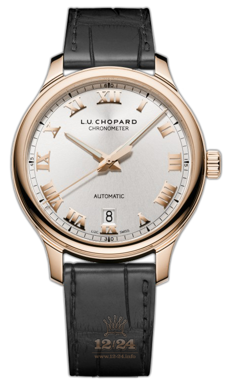 Chopard L.U.C Watch 161937-5001 42 mm Pink gold Case Silver Dial
