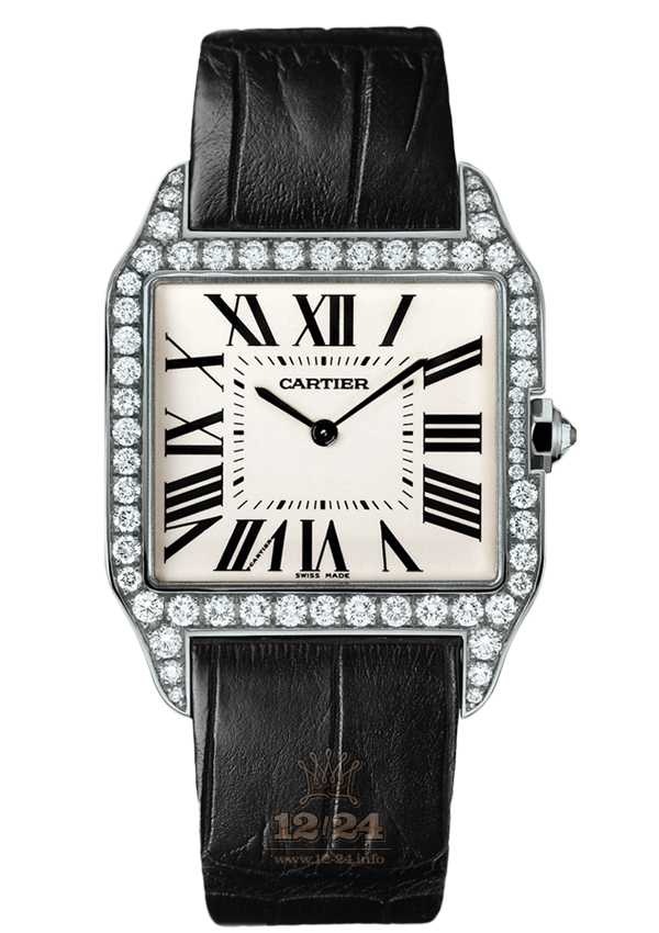 Cartier Santos de Cartier Watch WH100651 45 mm White gold Case White Silver Dial