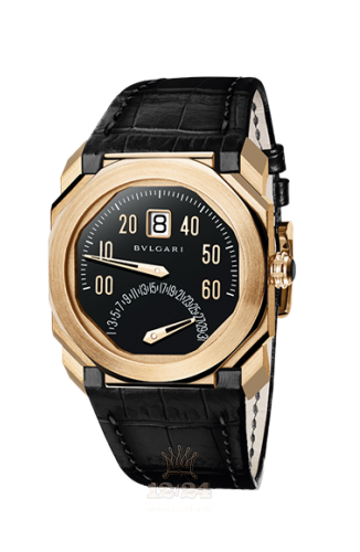 Bvlgari Octo Watch 102370 BGOP38BGLDBR 38 mm Pink gold Case Black Dial