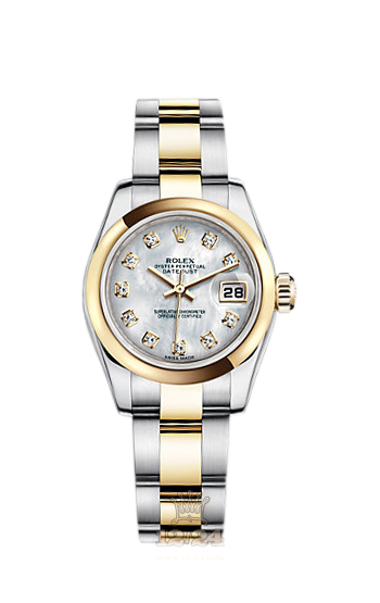 Rolex Lady-Datejust Watch 179163-0052 26 mm Steel / Yellow gold Case White Dial