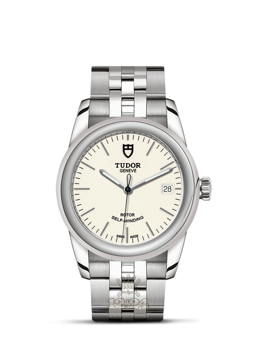 Tudor Glamour Watch M55000-0103 36 mm Stainless steel Case White Dial