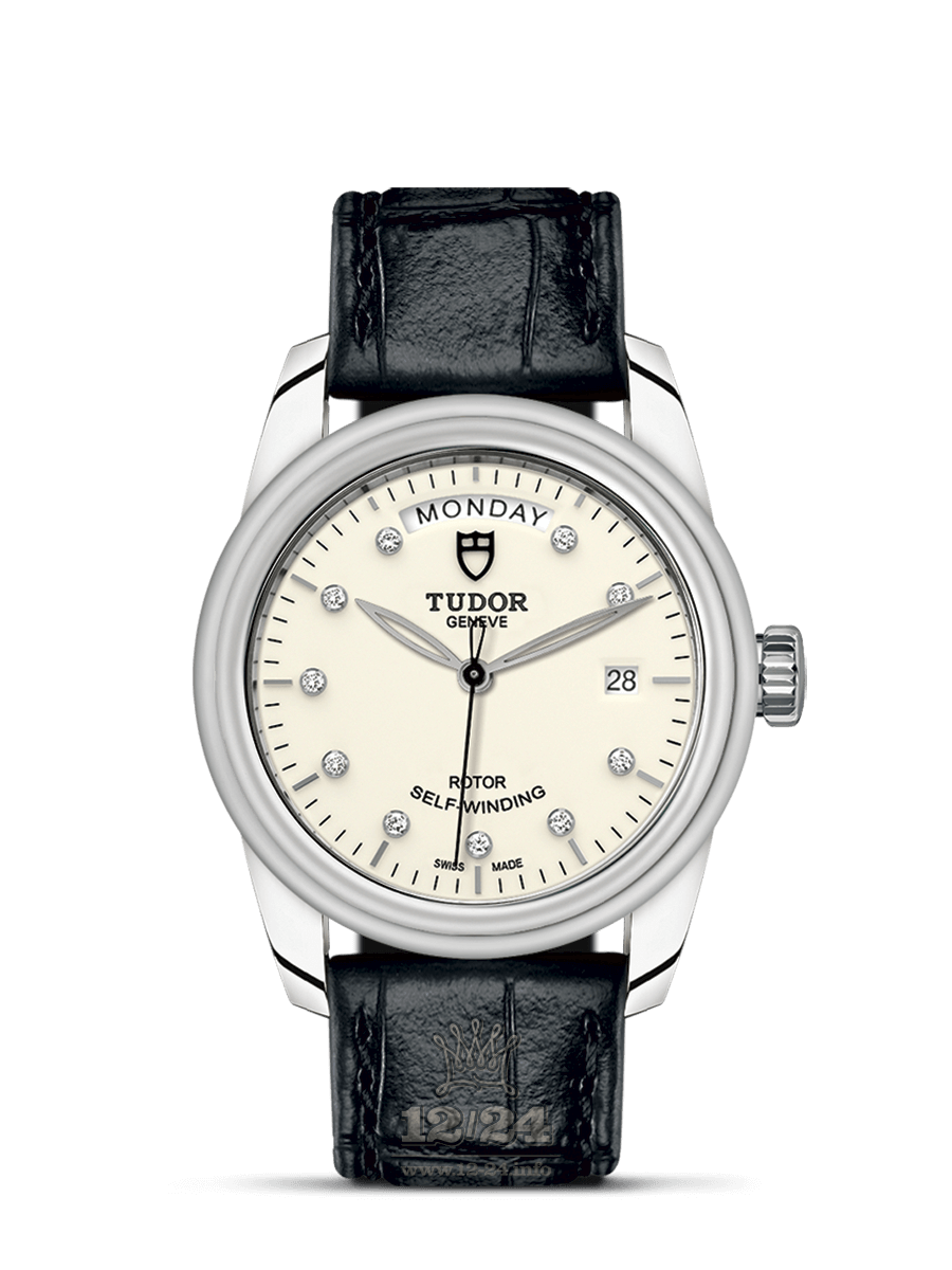Tudor Glamour Watch M56000-0184 39 mm Stainless steel Case White Dial
