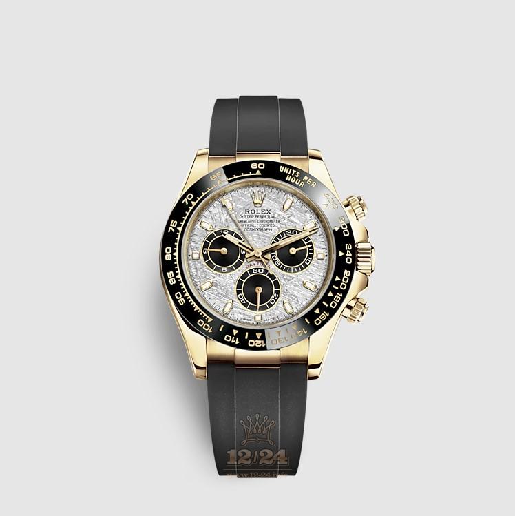 Rolex Cosmograph Daytona Watch 116518ln-0076 40 mm Yellow gold Case Gray Silver Dial