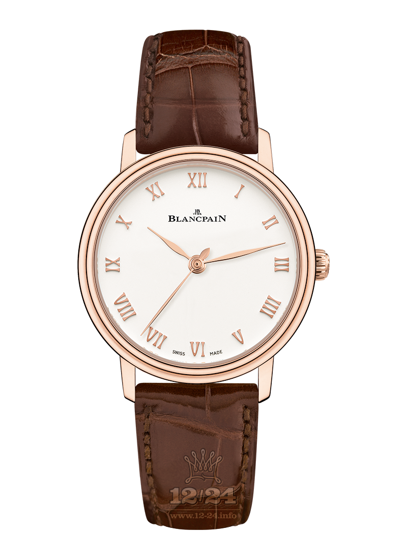 Blancpain Women Watch 6104-3642-55A 29 mm Red gold Case White Dial