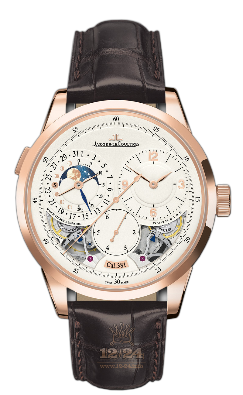 Jaeger-LeCoultre Duometre Watch Q6042520 42 mm Pink gold Case White Dial
