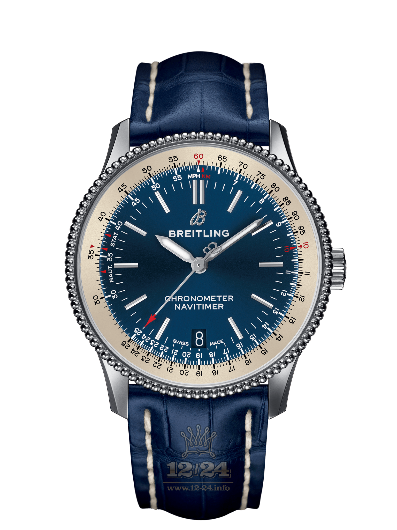 Breitling Navitimer Watch A17325211C1P1 38 mm Stainless steel Case Dark blue Dial