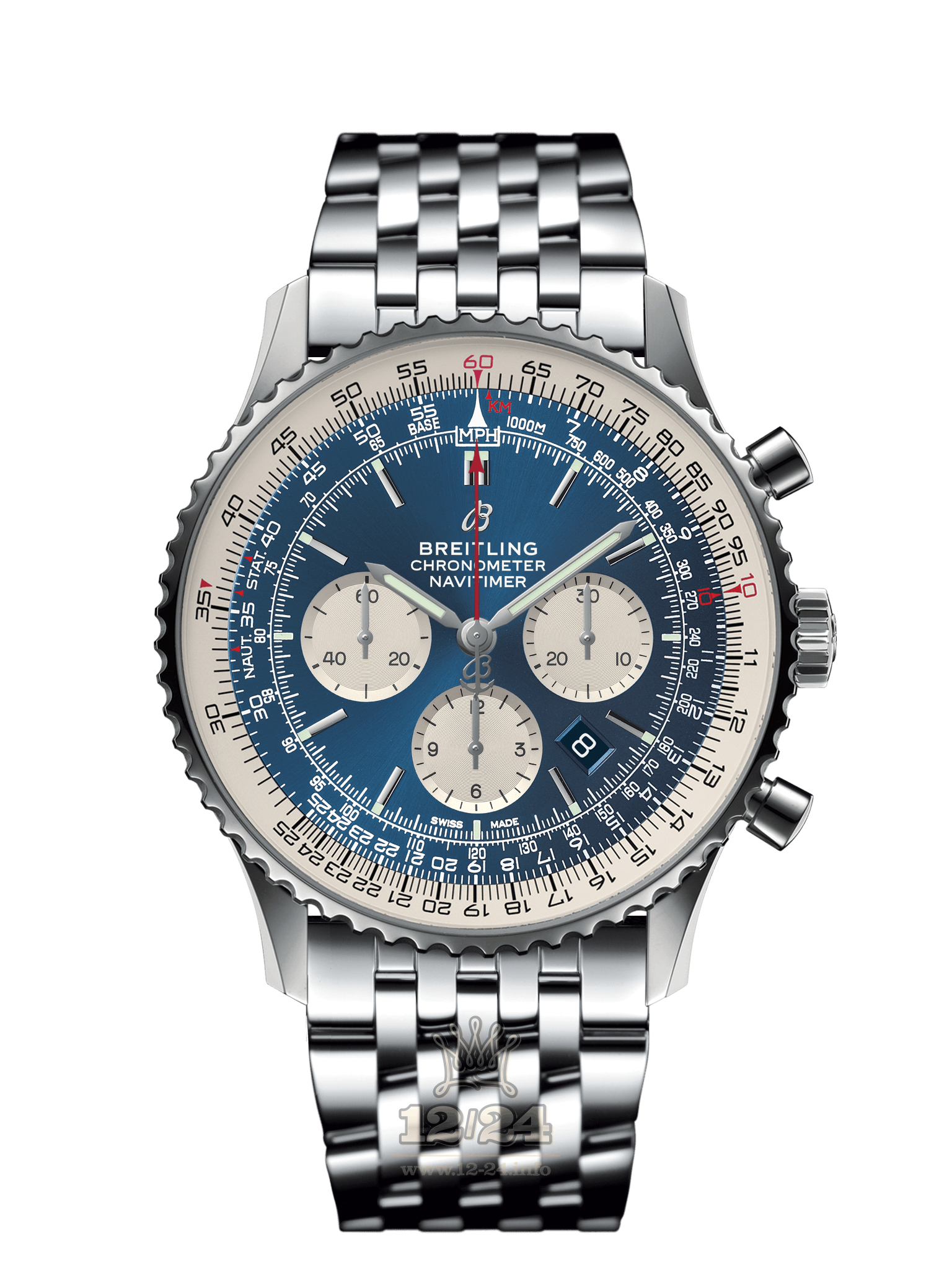Breitling Navitimer Watch AB0127211C1A1 46 mm Stainless steel Case Dark blue Dial
